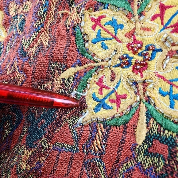 Vintage Tantrums Collection Embroidered Button Down Tapestry Jacket Size Large - Picture 5 of 13